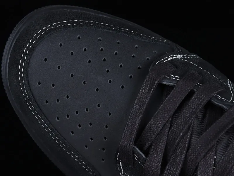 All categories Air Jordan Jordan series basketball shoes Air Jordan 1 Low Travis Scott x Air Jordan 1 Low OG "Triple Black" AJ1 Joe 1 Black Warrior Undercut DM7866-001